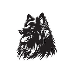  Bohemian Shepherd Silhouette - Dog Vector - Minimal Bohemian Shepherd Illustration.