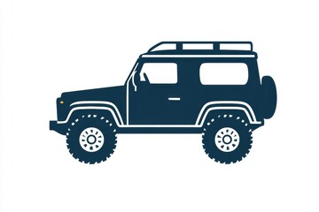 Leinwandbilder - Off road vehicle silhouette design suitable for automotive related projects and graphic designs in urban environments. Generative AI