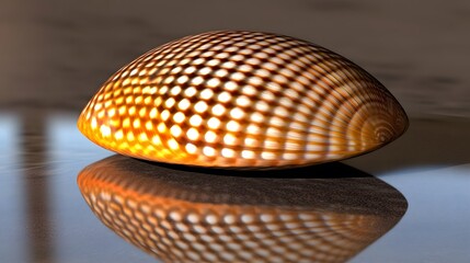 Wall Mural - Stunning Seashell Closeup,  Intricate Pattern and Reflective Surface