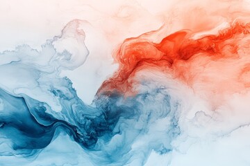 Fototapete - Colorful abstract swirling patterns with red and blue tones blending together in a smooth gradient