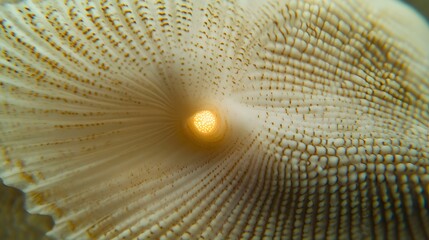 Wall Mural - Intricate Shell Texture Macro Photography Light Abstract Art