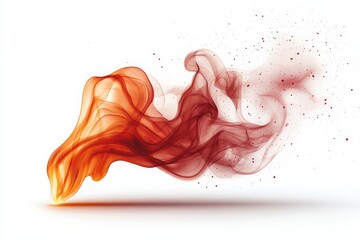 Poster - Colorful smoke swirling in the air with vibrant red and orange hues creating an abstract art effect