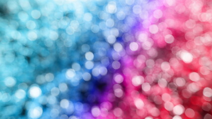Wall Mural - Colorful glowing lights blur bokeh abstract background Glittering aesthetic textured pattern