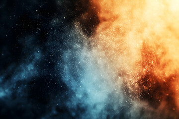 Wall Mural - Cosmic Nebula Cold & Warm Colors. Background Use Design