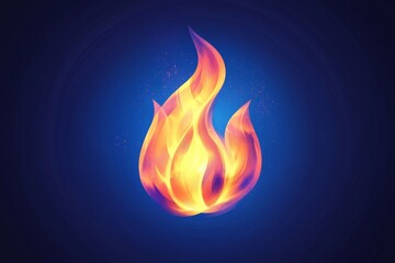 Poster - Vibrant flames dance against a dark background showcasing warmth and energy in a mesmerizing display of fire