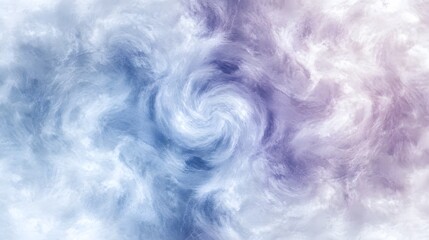 Wall Mural - Abstract Swirling Cloud Formation AI Art, Blue Purple Hues