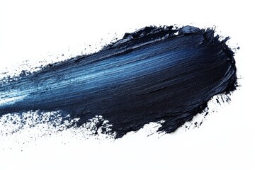 Fototapete - Bold blue paint stroke creates an artistic effect on a white canvas emphasizing movement and texture in abstract art