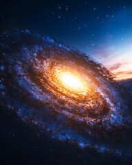 Aufkleber - Galactic Spiral Artistry Cosmic Star Clusters and Nebula Textures in Space Imagery - Modern Digital Marketing and Scientific Exploration