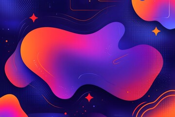 Wall Mural - Abstract Gradient Fluid Shapes Background Design