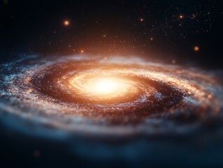 Poster - Celestial Vortex Visualization Stellar Energy Waves and Cosmic Matter in Spiral Galaxy Formation Innovative Astronomical Imagery for Educational and Commercial Applications