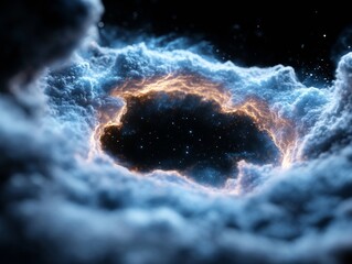 Aufkleber - Celestial Nebula Visualization Ethereal Cosmic Cloud Textures for Immersive Space-Themed Marketing and Innovative Tech Design Solutions