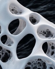 Fototapete - Biophilic Aesthetic in Scientific Imaging Abstract Organic Cellular Texture for Advanced Bio-Research Visualization and Innovative Tech Marketing in Healthcare