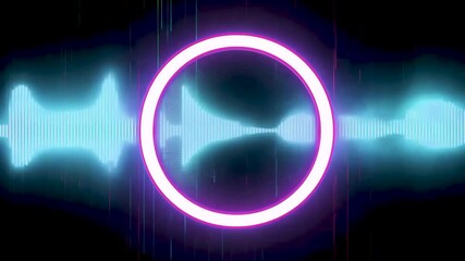 Canvas Print - Vibrant sound wave visuals