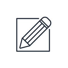 Aufkleber - Edit or Pencil icon symbol vector sign isolated on white background illustration for graphic and web design