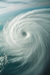Aufkleber - Cinematic Meteorological Visualization Satellite Hurricane Eye with Dynamic Wind Patterns - Climate Tech Insight and Disaster Preparedness for Modern Environmental Solutions