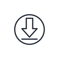 Aufkleber - Download icon symbol vector sign isolated on white background illustration for graphic and web design