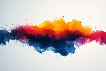 Aufkleber - Colorful abstract paint splash creating a vibrant visual effect in artistic design