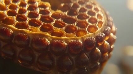 Wall Mural - Closeup Honeycomb Structure Macro Photography