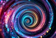 © Vladyslav - Vibrant Cosmic Whirlpool Swirling Through Space With Radiant Colors and Sparkles. Generative AI