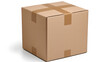 © 柳迪 付 - Close-up of a simple brown cardboard box with a plain design, perfect for storage or shipping purposes.
