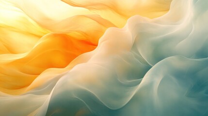 Poster - Flowing silk fabric, sunlit studio, abstract design, website background