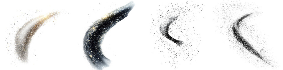 Poster - Artistic design of abstract brush strokes featuring glitter and sparkles against a bright background