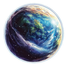 Wall Mural - crystal globe cosmic nebula, fantasy setting, game design