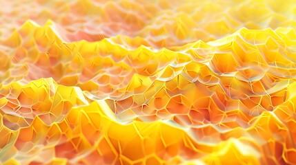 Poster - Abstract yellow background with a honeycomb pattern. The background is bright and sunny, with a warm and inviting feel.