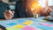 © artbot - Creative brainstorming session with light bulb idea concept