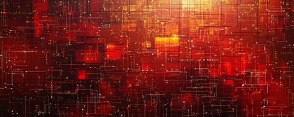 Wall Mural - technology circuit board texture background, representing high-tech data systems and digital enginee