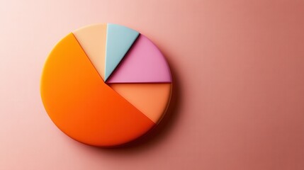 Aufkleber - A vibrant pie chart comparing consumer preferences for gloss, matte, and satin finishes