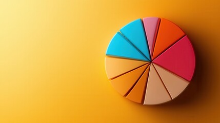 Poster - A vibrant pie chart the distribution of skincare routines by age group for men