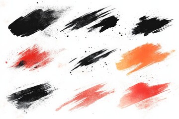 Aufkleber - Colorful paint strokes on a white canvas showcasing texture and artistic expression