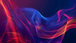 © rizkan - Abstract colorful wave patterns flowing gracefully across a dark background, evoking energy and movement