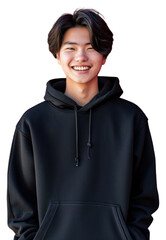 Wall Mural - PNG Hoodie sweatshirt portrait clothing.