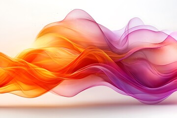 Wall Mural - Abstract Orange and Purple Wavy Flowing Design