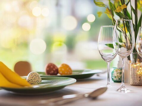  Beautiful Easter table setting.