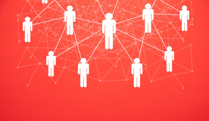 Wall Mural - people business connection. social network. communication