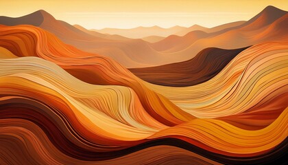 Wall Mural - vibrant blend of warm earthy colors creating an abstract landscape
