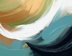 Wall Mural - creative minimalist hand painted abstract art grunge background with brush stroke abstract art desig