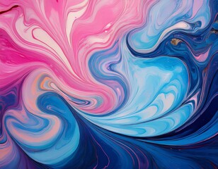 Wall Mural - abstract pink blue swirl marble texture background