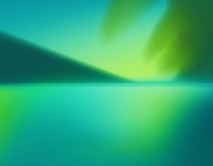 Wall Mural - tropical paradise light blue turquoise lime green abstract grainy gradient background wallpaper