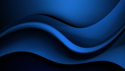 Wall Mural - black dark azure cobalt sapphire blue abstract background color gradient geometric shape wave wavy curved line rough grunge grain