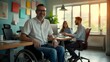 © LemonellArt - Supportive Office Environment with Wheelchair User
