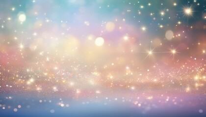 Wall Mural - dreamy pastel glitter background with soft starry glow