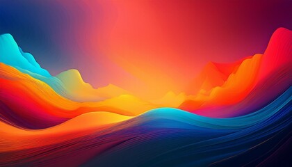 Wall Mural - abstract colorful landscape background and wallpaper vibrant colors backdrop and banner