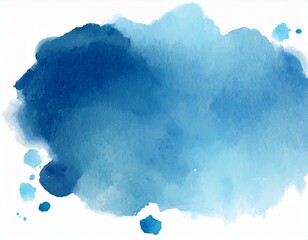 Wall Mural - blue watercolor background abstract hand paint square stain backdrop