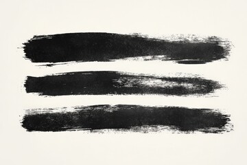 Aufkleber - Abstract black brush strokes on canvas featuring dynamic textures and varying widths