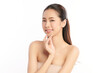 © kitthanes  - Beautiful young asian woman with clean fresh skin on white background, Face care, Facial treatment, Cosmetology, beauty and spa, Asian women portrait.