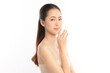 © kitthanes  - Beautiful young asian woman with clean fresh skin on white background, Face care, Facial treatment, Cosmetology, beauty and spa, Asian women portrait.